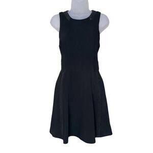 RAG & BONE Women’s Sleeveless Leather Detail Black Mini Dress